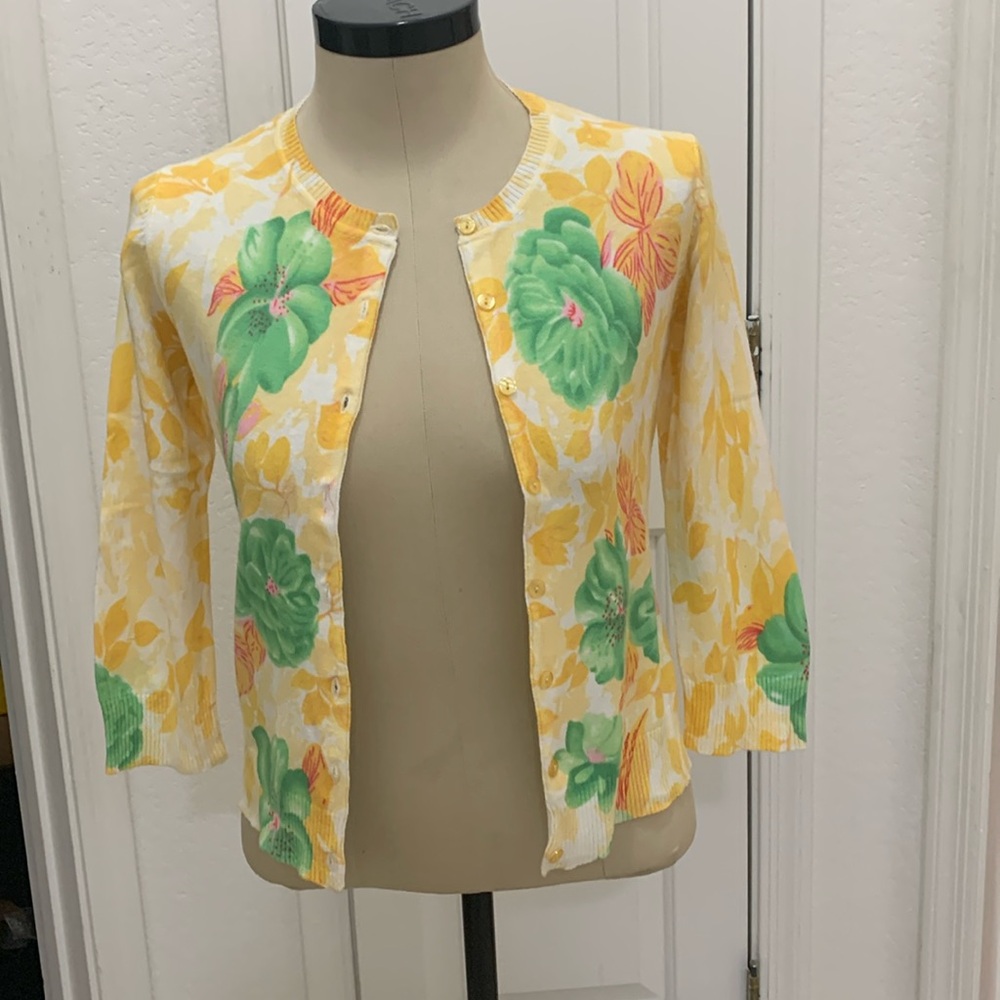 NY Collection Floral Sweater